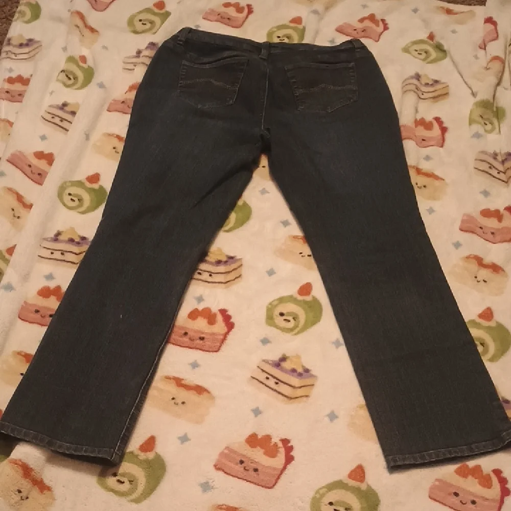 St. John's Bay Dark Blue Straight Leg Jeans - Picture 4 of 7